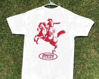 Vintage Cowboy Graphic Tee: Rodeo Western Americana Shirt