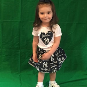 Baby Girl NY Yankees Baseball Bodysuilt with skirt