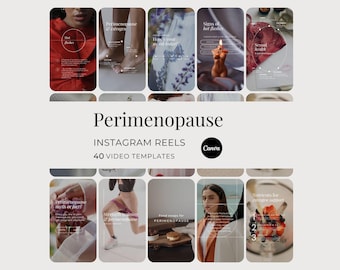 Perimenopause Instagram Reels, Female Health Social Media DFY Videos, Women's Hormone Wellness Therapist Customizable Canva Templates