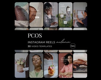 PCOS Melanin Instagram Reels, Endocrine Health Canva Templates, Black Female Hormonal Wellness Social Media Videos, Gynecologist TikTok