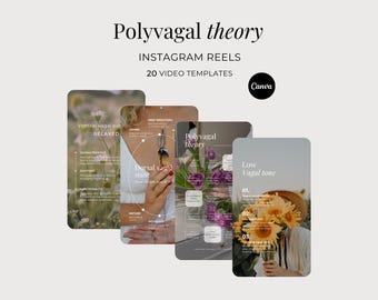 Polyvagal Theory Instagram Reels, Nervous System Regulation DFY Social Media Videos, Vagus Nerve Customizable Women's Health Canva Templates