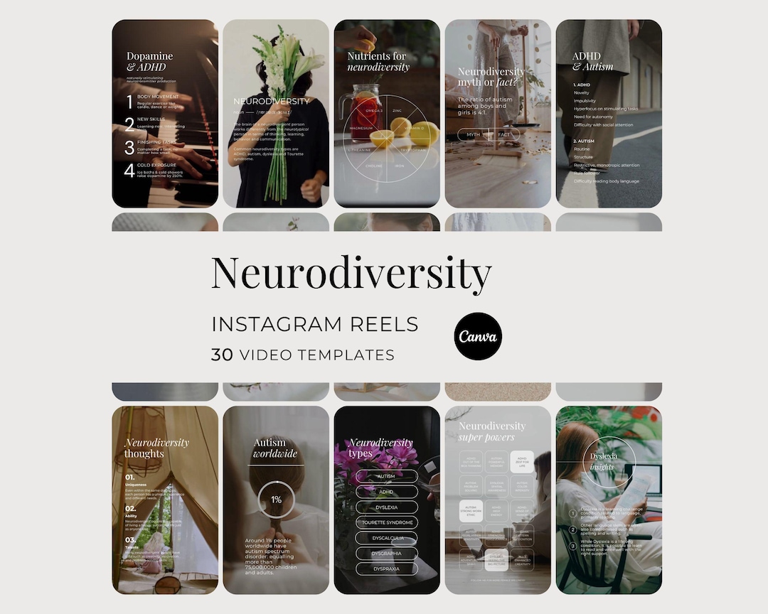 Neurodiversity Instagram Reels, Brain Health Customizable Social Media ...