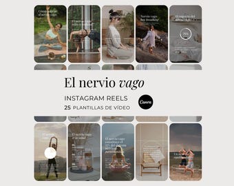 Nervio Vago Instagram Reels en Español, Sistema Nervioso Vídeos Personalizables para redes sociales, Regulación del estrés Plantillas Canva