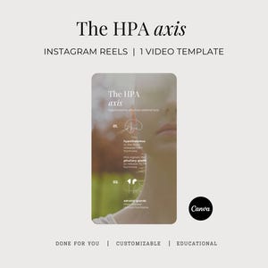 HPA Axis Instagram Reel, Stressrespons gjort för dig video i sociala medier, anpassningsbar Canva-mall för endokrin hälsa
