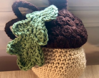 Acorn Dice Bag with Oak Leaf | Drawstring