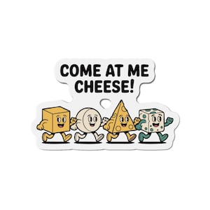 Imanes troquelados de queso divertidos / Decoración de cocina original, regalo ideal para amantes de la gastronomía, imán divertido para nevera, regalo para chefs, humor culinario