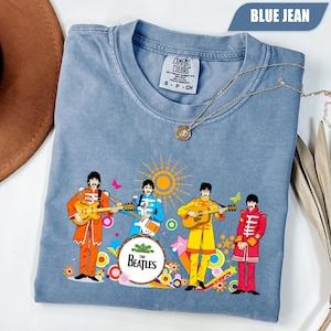 Camiseta de verano de los Beatles, regalo de los Beatles, regalo para los amantes de los Beatles, camiseta de rock and roll, regalo para amantes de la música, merchandising de los Beatles