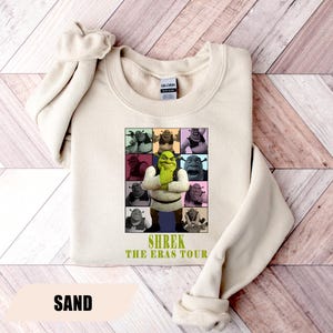 Shrek Eras Tour Sweatshirt, Shrek Funny Trending Sweatshirt, Fiona and Shrek, Funny Shrek Hoodie, Shrek Face Meme Sweatshirt Crewneck