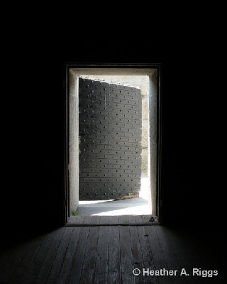 Black Door Opening spooky light white shadow photograph Etsy