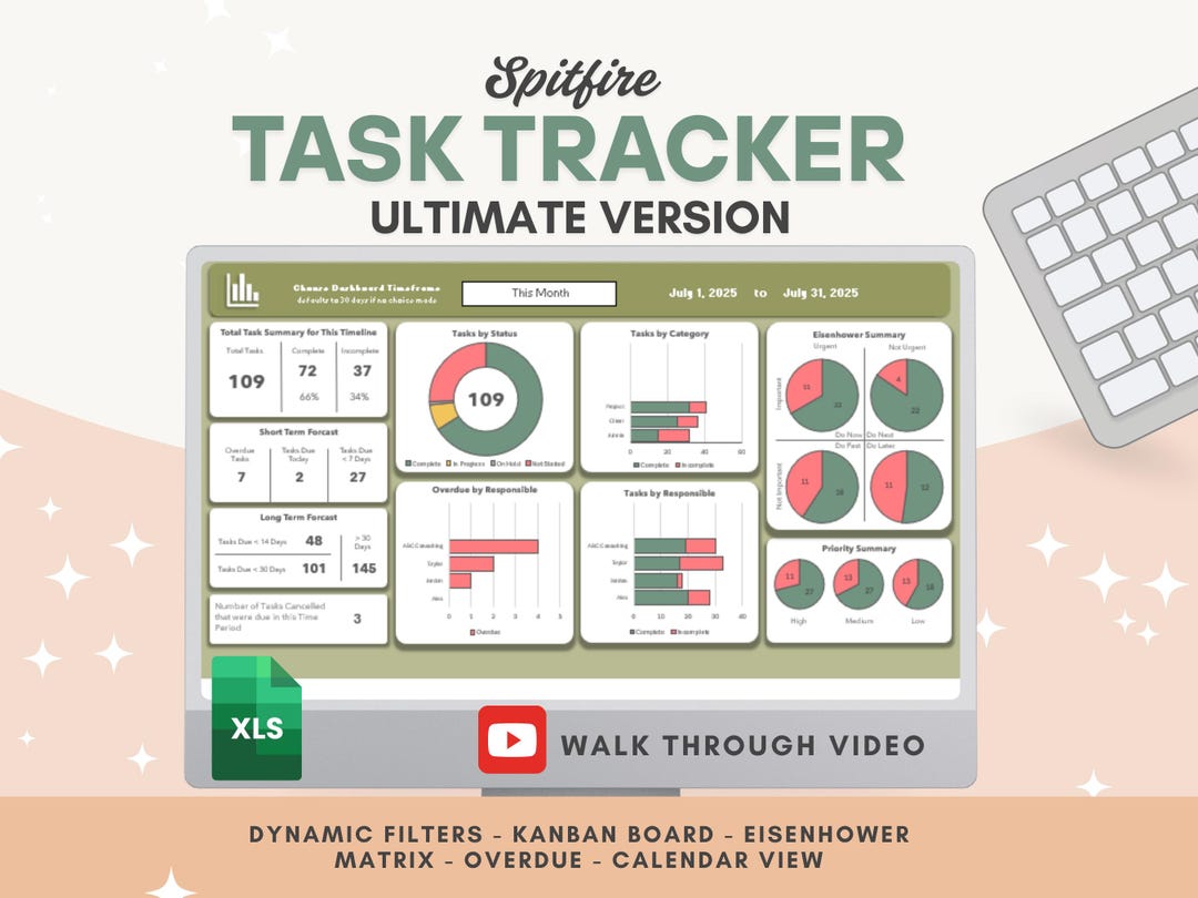 Task Tracker Excel to Do List Template Assignment Tracker Project ...