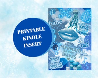 Blue Kindle Insert – Booktok Ereader Accessory (Digital Download)