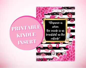 Lips & Kisses Kindle Insert, Black Beauty (Digital Download)