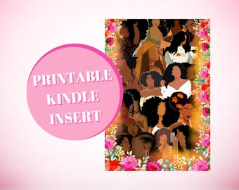 Black Girl Magic Kindle Insert – Melanin Beauty, eBook Reader (Digital Download)