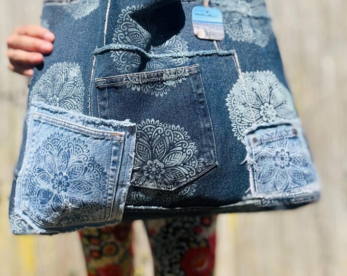 Denim Dazzle Beaded Tote– Discarded 2025