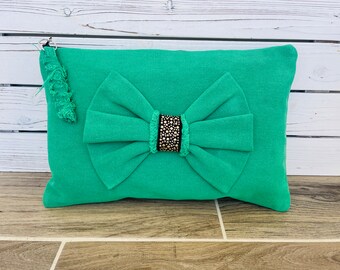 Ready for the Holidays Kelly Green Envelope Clutch.