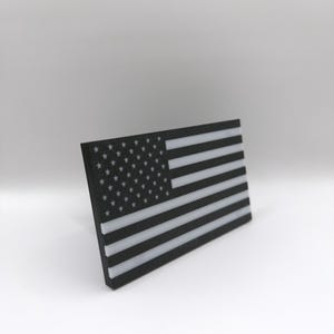 Trailer Hitch Cover USA Flag Black and White