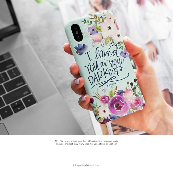 Römer 5:8 Handyhülle I Love You At Your Darkest Bibel Verse iPhone Case Mint iPhone X Case iPhone XS iPhone iPhone XR Case Nf