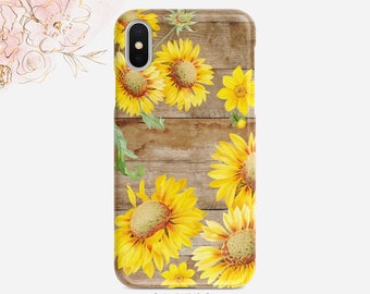 Handyhülle mit Sonnenblumenmuster: Leuchtend gelbe Blumen – schlankes und robustes Design