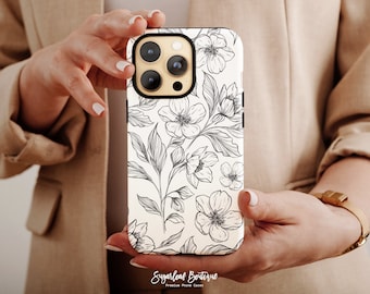 Botanical Floral Art Vintage Pattern iPhone 14 Pro Max iPhone 14 Plus iPhone SE4 Samsung Note 20 Ultra S22 Plus S21 FE A51 A72 A90 5G Case