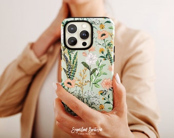 Floral Phone Case: Botanical Pattern (iPhone, Samsung, Pixel Models)