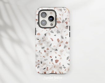 Colorful Terrazzo Urban Chic Geometric Modern Abstract Minimalistic Marble Pattern - iPhone and Samsung Protective Slim Fit Covers Video