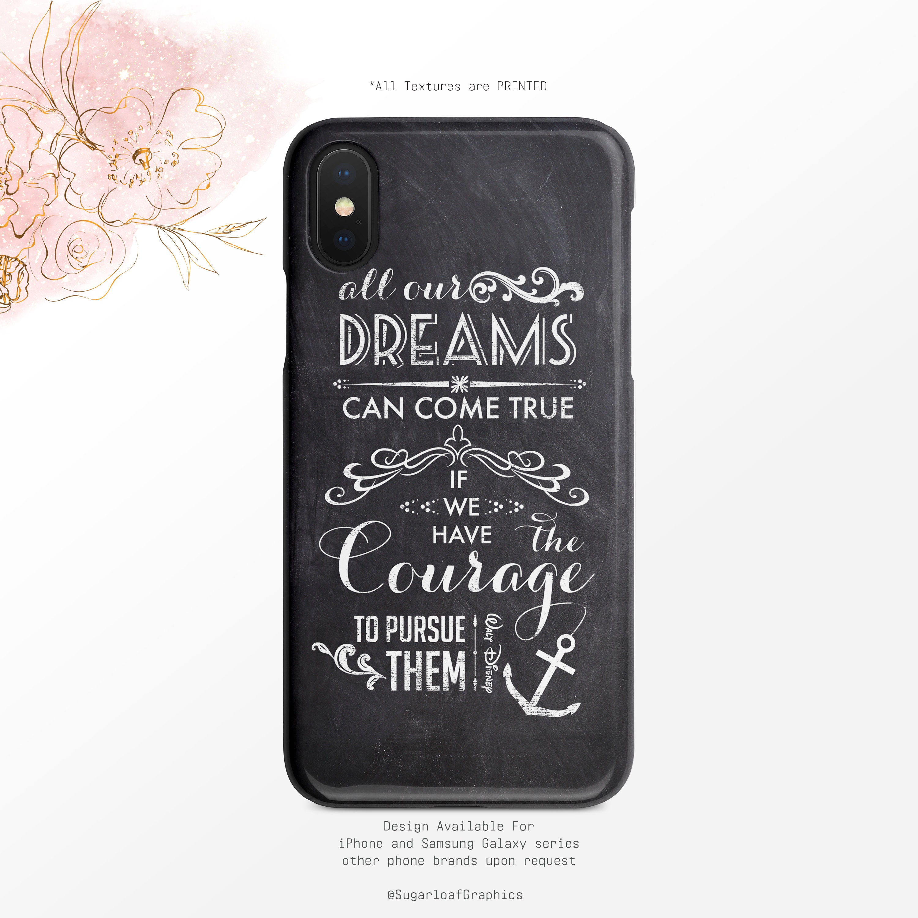 Walt Disney Quote Phone Case All Our Dreams Can True | Etsy