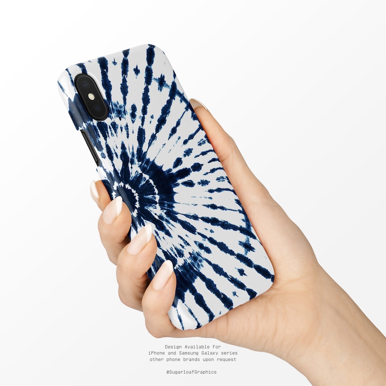 Tie Dye Phone Case Navy Blue Pattern iPhone Case S10 Plus S10e Case iPhone X Case iPhone XS Case iPhone XR Case iPhone XS Max Case Nf
