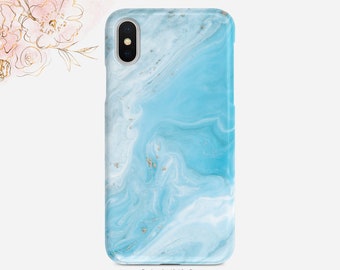 Blue Cloud Marble Ombre Watercolor Phone Case iPhone Case  iPhone X Case iPhone XS Case iPhone XS Max Case  Case Nf