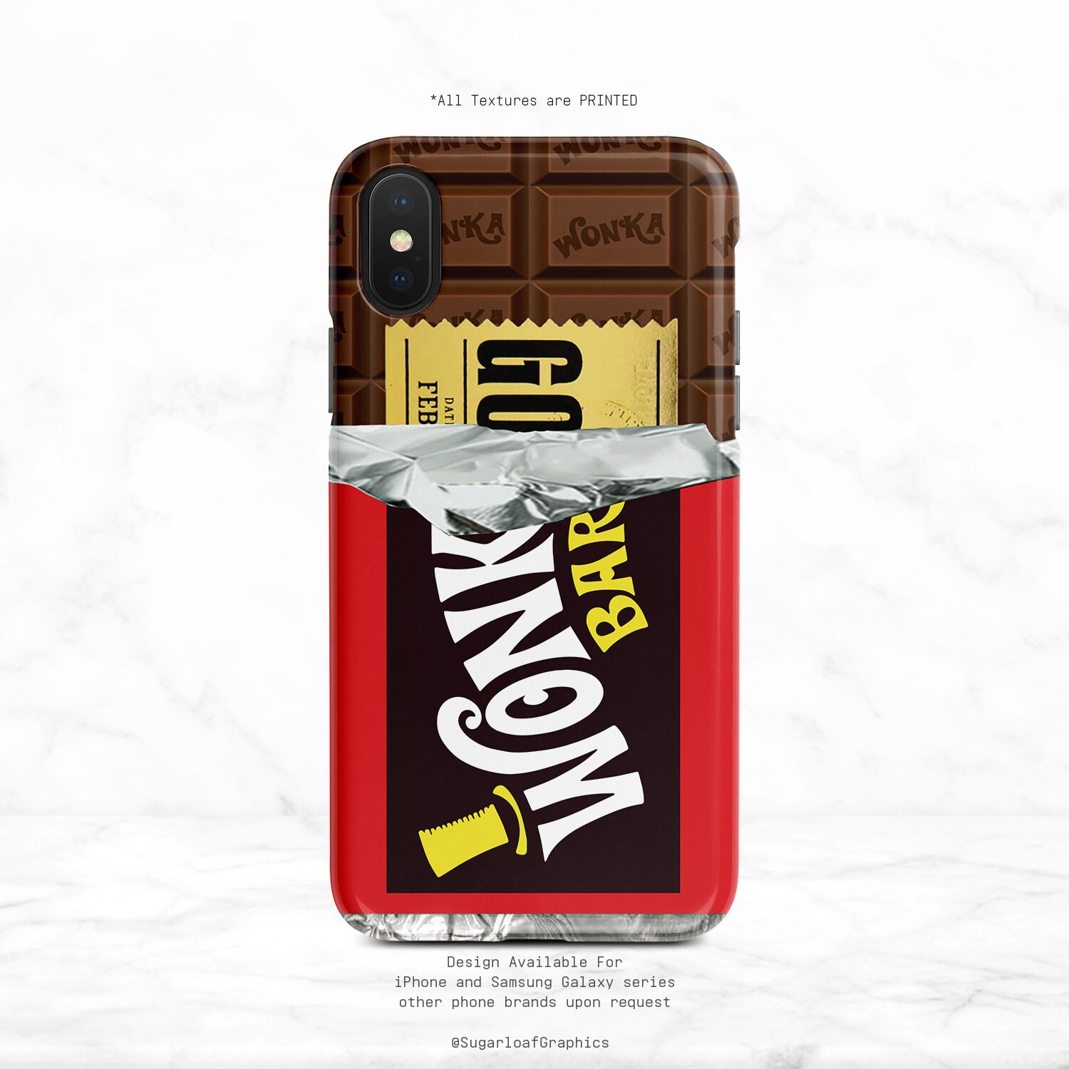 Wonka Bar Phone Cass Chocolate Bar With Golden Ticket Iphone Etsy