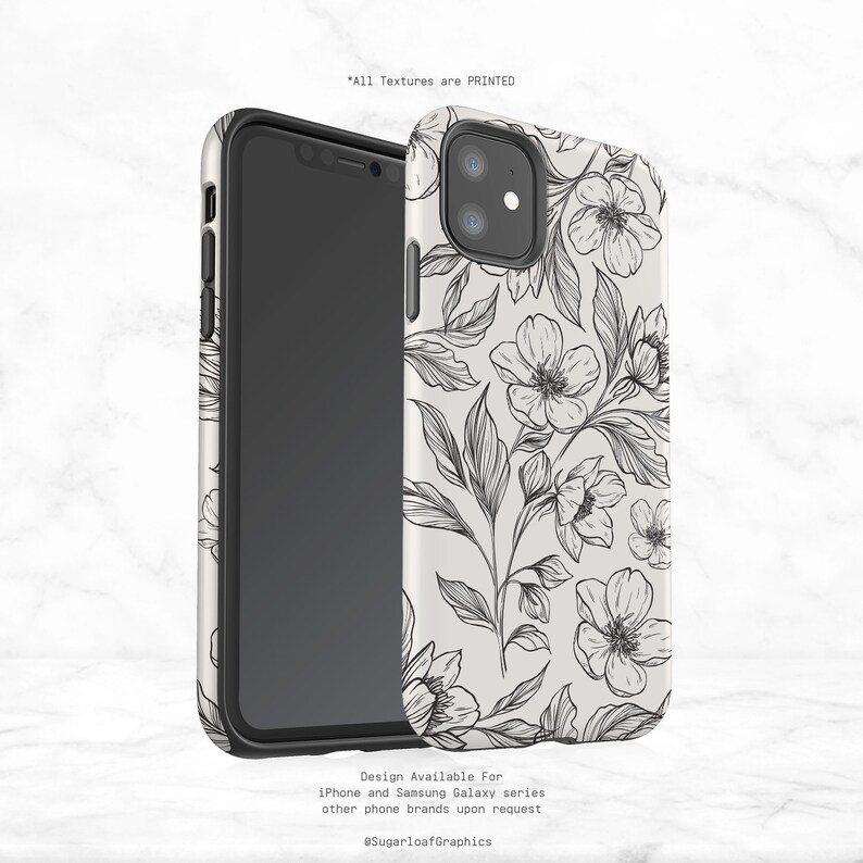 Boho Chic Floral Art Vintage Flower Pattern Note 10 Plus iPhone 11 Case iPhone 11 Pro Case iPhone 11 Pro Max Case Google Pixel 4A XL Nf