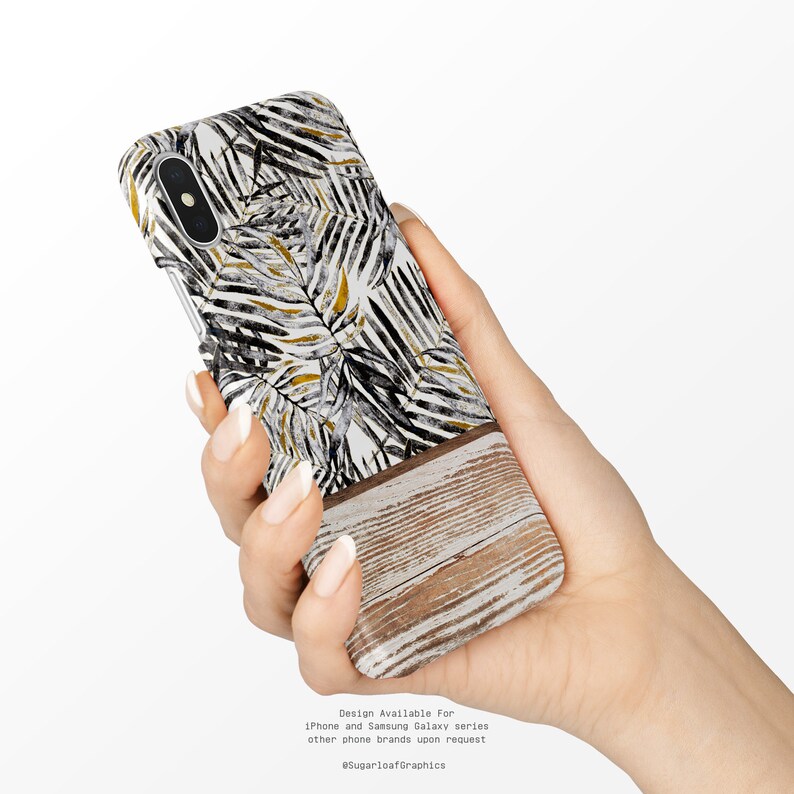 Oriental Ink Art Phone Case Leaf Pattern iPhone Case Wood Grain iPhone X Case iPhone XS Case iPhone XR Case iPhone XS Max Case Nf image 4