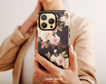 Vintage Pink Rose Phone Case iPhone 14 Pro Max iPhone 14 Plus iPhone SE4 Floral Samsung Note 20 Ultra S22 Plus S21 FE A51 A72 A90 5G Case