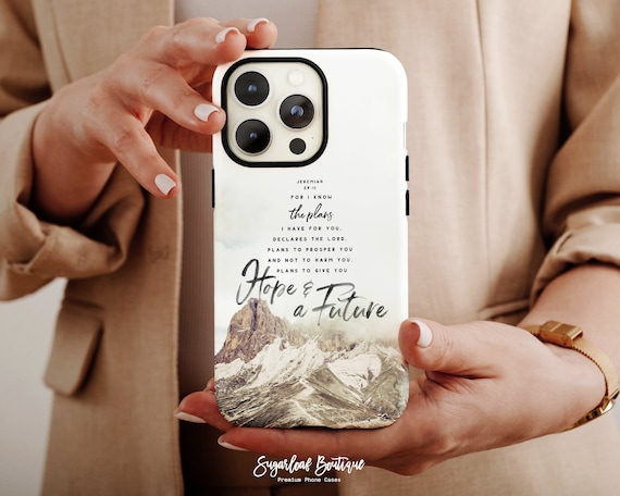 Jeremiah 29:11 Bible Quote Phone Case - Scandinavian Mountain View - Etsy