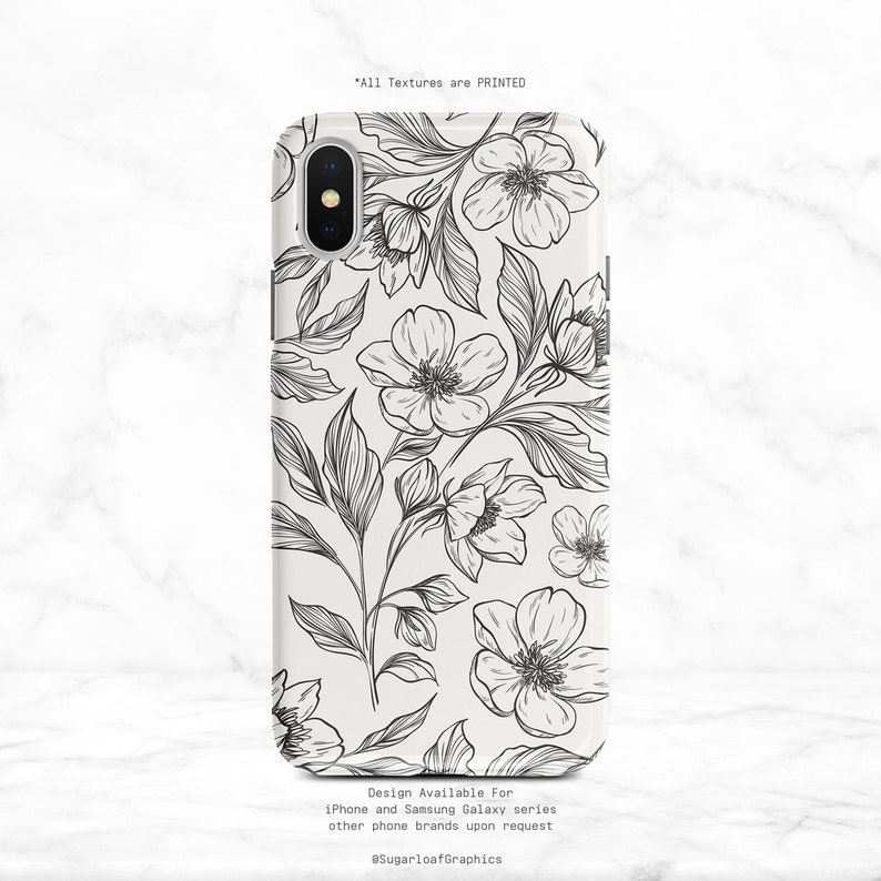 Boho Chic Floral Art Vintage Flower Pattern Note 10 Plus iPhone 11 Case iPhone 11 Pro Case iPhone 11 Pro Max Case Google Pixel 4A XL Nf