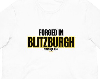 Official BLITZBURGH Forged & Fire Typography T-Shirt - Licensed Trademark Pittsburgh Heritage Apparel