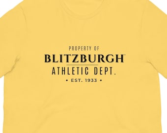 Official BLITZBURGH Varsity Style T-Shirt - Licensed Trademark Pittsburgh Football Fan Gear