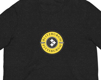 Official BLITZBURGH Steel Heritage T-Shirt - Licensed Trademark Pittsburgh Football Fan Gear