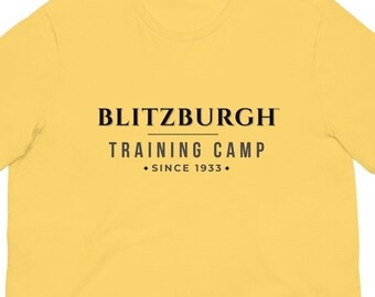 Official BLITZBURGH Steel Camp T-Shirt - Licensed Trademark Pittsburgh Football Fan Gear