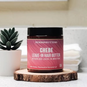 Chebe Leave-In Hair Butter | Natural Hair Moisturizer with Shea Butter and Argan Oil | Frizz Control & Shine Enhancer For Curly Coily Hair