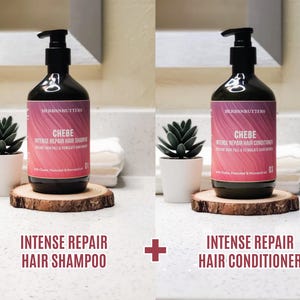 Chebe Intense Hair Care Shampoo and Conditioner | African Hair Care | Sulfate-Free Formulas | Vegan Hair Care | Natural Hair Growth
