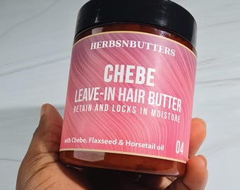 African Chebe Hair Butter | Daily Moisturizing Cream with Flaxseed Oil | Dry Hair Treatment | Chebe Hair Butter Leave-In Cream