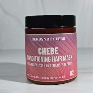 Chebe & Shea Butter Hair Mask | Intense Moisture Treatment for Dry, Curly Hair | Deep Conditioning Mask with Aloe Vera and Flaxseed Oil