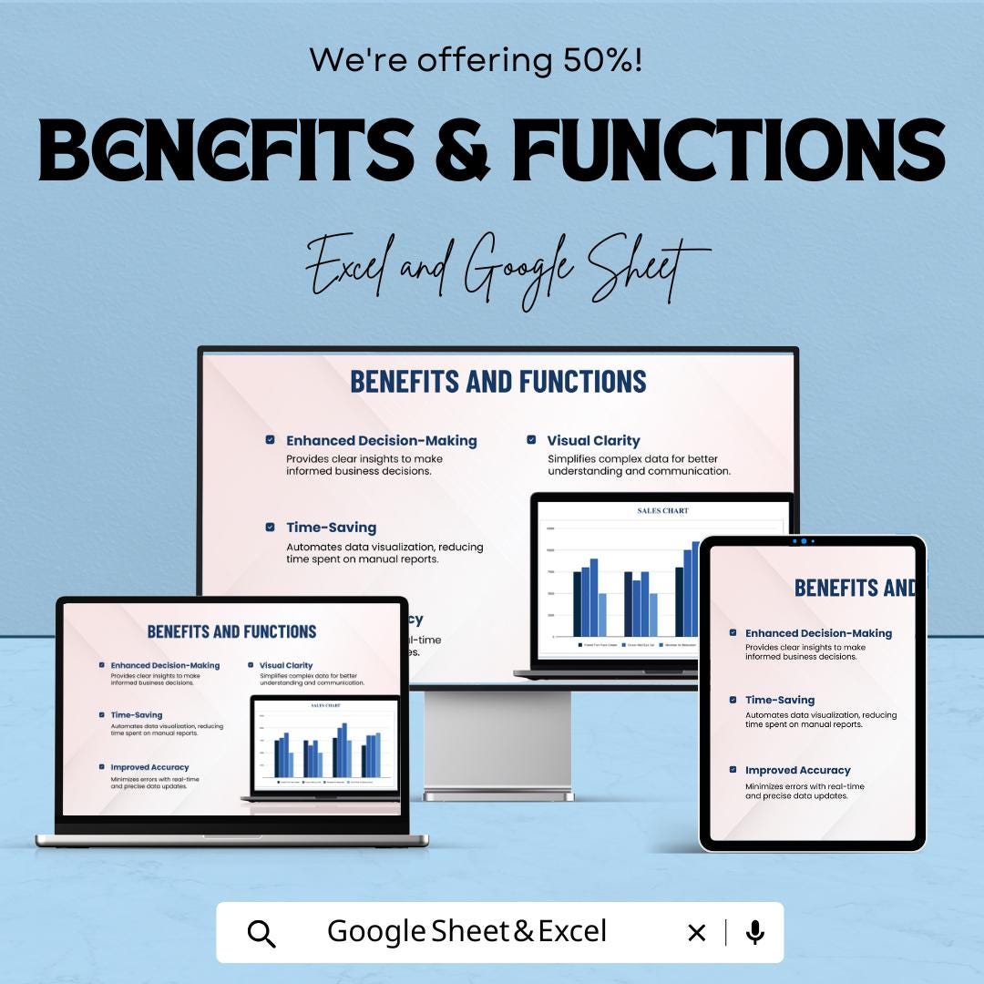 Sales Chart Sheet - Excel & Google Sheets Template for Visualizing ...