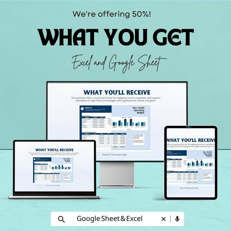 Nonprofit Operating Budget Sheet | Excel & Google Sheets | Editable ...