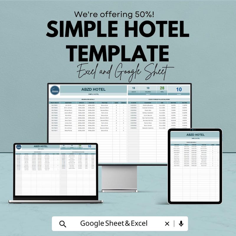 Hotel Guest Log Template - Etsy