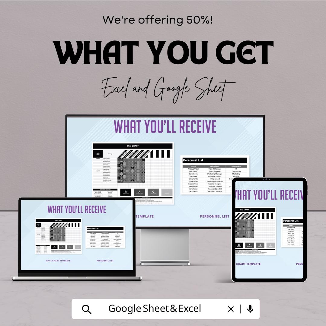 RACI Chart Sheet - Excel & Google Sheets Template for Project ...