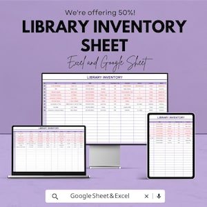 Library Inventory Sheet – Excel & Google Sheets Template for Library Management, Track Books, Acquisitions, and Circulation