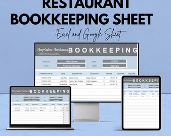 Planilha de Contabilidade para Restaurante | Excel e Planilha Google | 50% de desconto | Modelo de Gestão Financeira