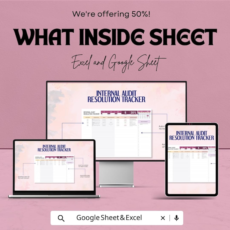 Internal Audit Resolution Tracker Sheet - Excel and Google Sheets ...