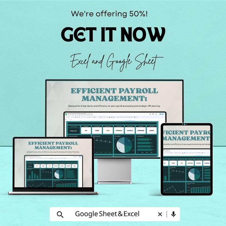 Payroll Processing HR Dashboard Sheet - Excel & Google Sheets Template ...